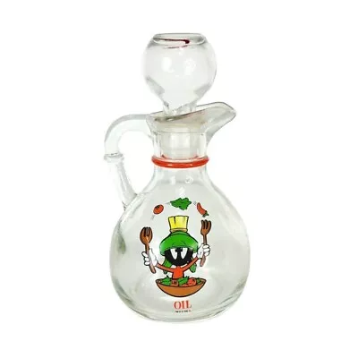 Looney Tunes WB Marvin The Martian Glass Vintage Oil Pourer Bottle • $38