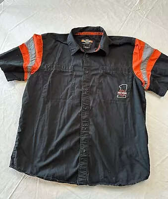 Harley Davidson Mechanic Type Shirt Men's XL Harley Davidson Racing  Button Up • $28