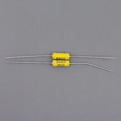 Pair Vintage Sprague .1 Ohm Resistor 1/10 Power Wirewound Yellow Marked 208225 • $1.48