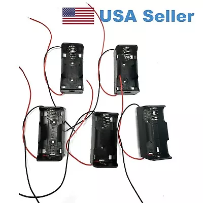 5pcs Battery Holder Case Clip Box 6  Wire Lead For 1 X C R14 Battery Free Ship • $8.99