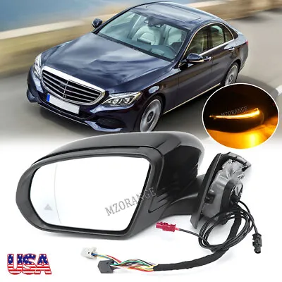 Left Rear View Mirror Driver Side For Mercedes W205 Benz C Class C300 C250 C180 • $104.35