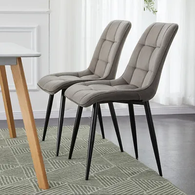 £239.99 • Buy NEW Grey Dining Chairs 2 4 6 Velvet Dining Room Kitchen Furniture Padded Seat UK