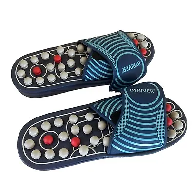 Byriver Reflexology Foot Acupuncture Massage Slippers Sandals Medium • $15.89