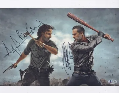 THE WALKING DEAD Andrew Lincoln Jeffrey Dean Morgan SIGNED 11X14 PHOTO COA BAS  • £275