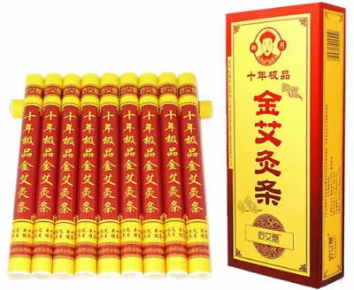 Ten Years Aging 50:1 Pure Moxa Roll Sticks For Moxibustion 18x200mm 10pcs/box • $14