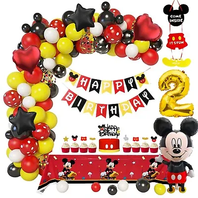 Mickey Mouse Theme 2nd Birthday Party Supplies Decoration Birthday Banner • $31.99