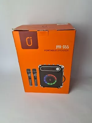JYX Karaoke Machine With 2 UHF Wireless Microphones Bluetooth Speaker JYX- S55 • £59.99