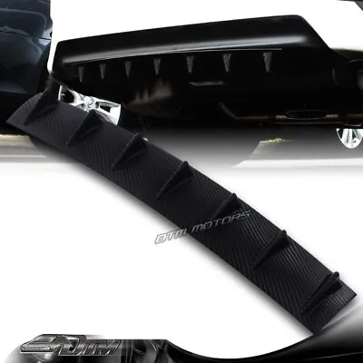 1 X Carbon Style Rear Lower Bumper Diffuser Fin Spoiler Lip Wing Splitter 34 X6  • $28.49