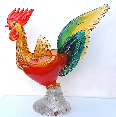 Huge Murano Glass Bowl Back Cockerel • £10