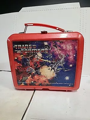 VINTAGE TRANSFORMERS PLASTIC LUNCHBOX W/ THERMOS! • $45