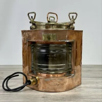 Vintage Polish Single Stacked Fresnel Lens Corner Running Light • $782