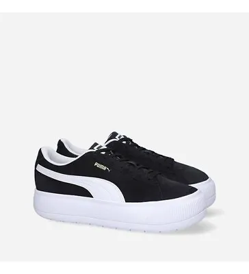 Puma Women's Suede Mayu Trainers / Black White / RRP £80 • £22