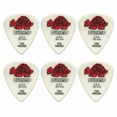 6 X Jim Dunlop Tortex Wedge 0.50mm Guitar Picks 424R USA Basic Pack • $5.44