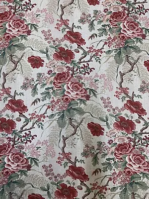 COLEFAX & FOWLER TREE POPPY Fabric Curtains Upholstery 3.6 Meters (145) • £249.97