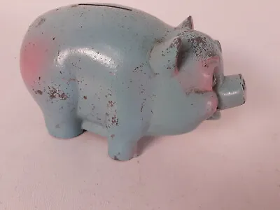 Vintage 1950s-60s Piggy Bank Cambria Savings Ass. Cast Metal Johnsons Town Pa • $24