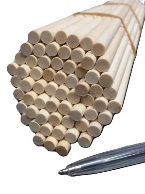 Trustleaf 8mm X 150mm Birch Hardwood Wooden Craft Sticks / Dowels - SECONDS*. • £5.73