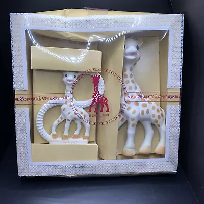 Vulli Sophie The Giraffe Birth Gift Set Teether & Toy Vanilla Teething Ring • $34.99