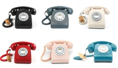 Push Button Telephone Retro Phone Corded Home Landline Vintage Style - GPO 746 • £49.99