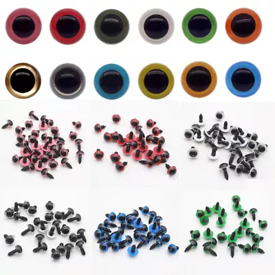 10-100PCS DIY Plastic Safety Eyes For Bear Toy Making Soft Animal Doll Craft Lot • £1.19