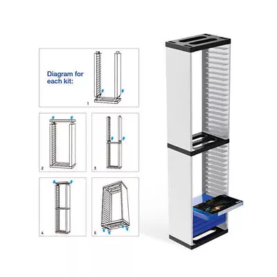 For PS4/PS5/ONE/Nintendo Switch 12/36 Games CD Disk Rack Storage Tower Holder • £16.69