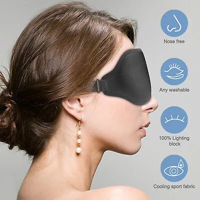 $9.95 • Buy 3D Eye Mask Sleep Blindfold Sleeping Soft Padded Shade Rest Relax Mask Cover USA