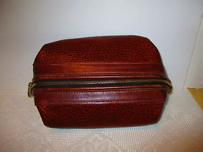 VTG Mens Rolfs Brown Cowhide Leather Dopp Travel Toiletry Bag W/wallet + 3 Other • $15