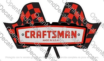 Craftsman Tools Racing Sticker Decal Mechanic Toolbox Sign Chest Usa • $5.95