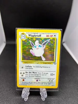 (Unlimited) Pokemon WIGGLYTUFF Card JUNGLE Set 16/64 Holo Rare • $24.99