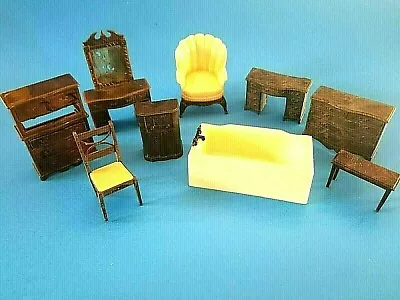 Miniature Doll House Renwal Furniture Plastic Assorted Lot Vintage • $29.97