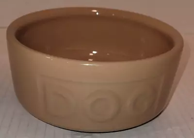 MASON CASH England Ceramic 5” X 2  Dog Bowl Tan Cerutil Stoneware Portugal • $20