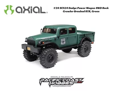 Axial SCX24 40's Dodge Power Wagon 1/24 4WD RTR Scale Mini Crawler Green W/Radio • $139.99