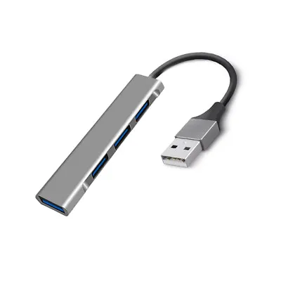 Aluminum 4 Port USB 3.0 Hub 5Gbps High Speed Mini Portable Adapter For PC Laptop • $9.49