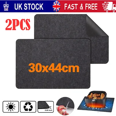 £4.65 • Buy 2Pack Heat Resistant Mats Silicone For Kitchen Air Fryer Coffee Maker Countertop