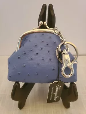 Ostrich Faux Leather Coin Purse Blue Metropolitan New • $4.90