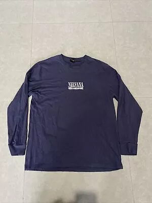 Nirvana Nevermind Official Merch XL Long Sleeve T Shirt Embroidered Logo  • $36.95