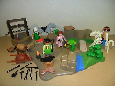 PLAYMOBIL BLACKSMITHS FORGE (FarrierHorses For Knights CastleFarmStableWell) • £8.99