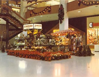 1974 IA Waterloo Crossroads Center Mall Shopping Flowerama Kiosk 5.5x7  Postcard • $9.99