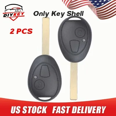 2*for BMW Mini Cooper S R50 R53 2Buttton Remote Key Shell Uncut Blade Blank Case • $9.65