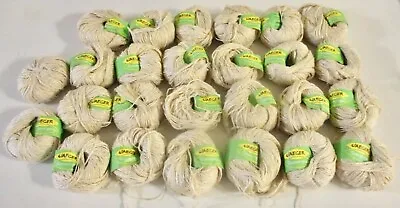 JAEGER SUMMER SPUN - RARE VINTAGE IRISH LINEN YARN - PUMPKIN  26 X 1oz BALLS • £50