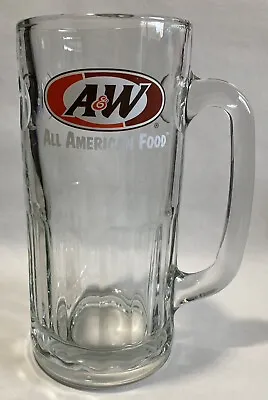 Vintage A&W Logo All American Food Large Heavy Glass AW Root Beer Mug 7” Talli • $24.95