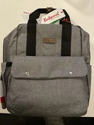 Babymel Changing Bag Georgi Grey Edition Back Pack Integrated Stroller Straps • £35