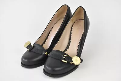 Mulberry Women's Bayswater High Heels Court Shoes EU 37 UK 4 Black Leather • £29.99