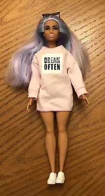 Barbie Fashionistas Doll #136 Dream Often Unicorn Rainbow Pastel Hair Curvy Doll • £9.99