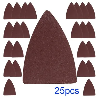 25* Finger Sand Paper Kit Oscillating Multitool Pad Fits For Makita Fein Ryobi • £6.16