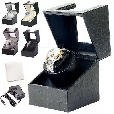 Watch Winder Watch Box Automatic Luxury Single Motor Leather Storage For Gift AU • $29.92