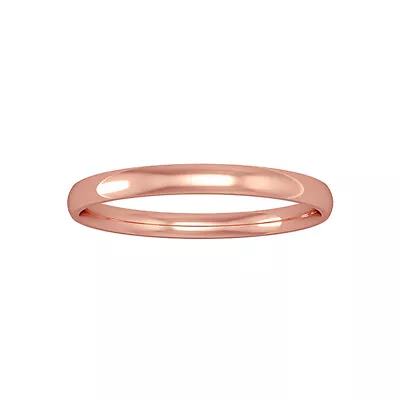 18ct Rose Gold Jewelco London Comfort Court Band Wedding Ring 2mm • £411.99