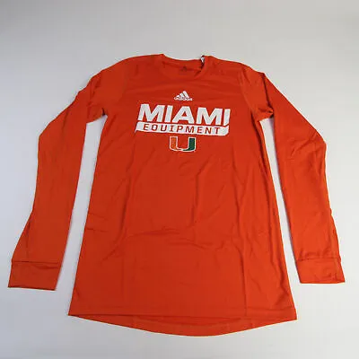 Miami Hurricanes Adidas Aeroready Long Sleeve Shirt Men's Orange New • $9.80