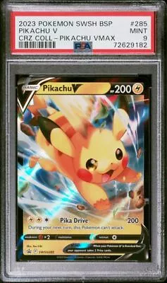 2023 Pokemon PSA 9 MINT Pikachu V SWSH Black Star Promo #285 • $12.95