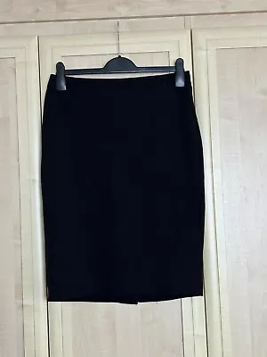 Marks And Spencer Women's Black Knee Length Work Pencil Skirt Ladies Size UK 10 • £4.99