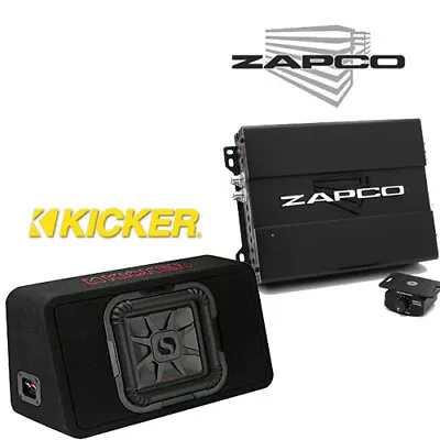 Kicker TL7T102 Single 10  L7T 2-Ohm Truck Enclosure With Zapco ST-500XMII Mono C • $787